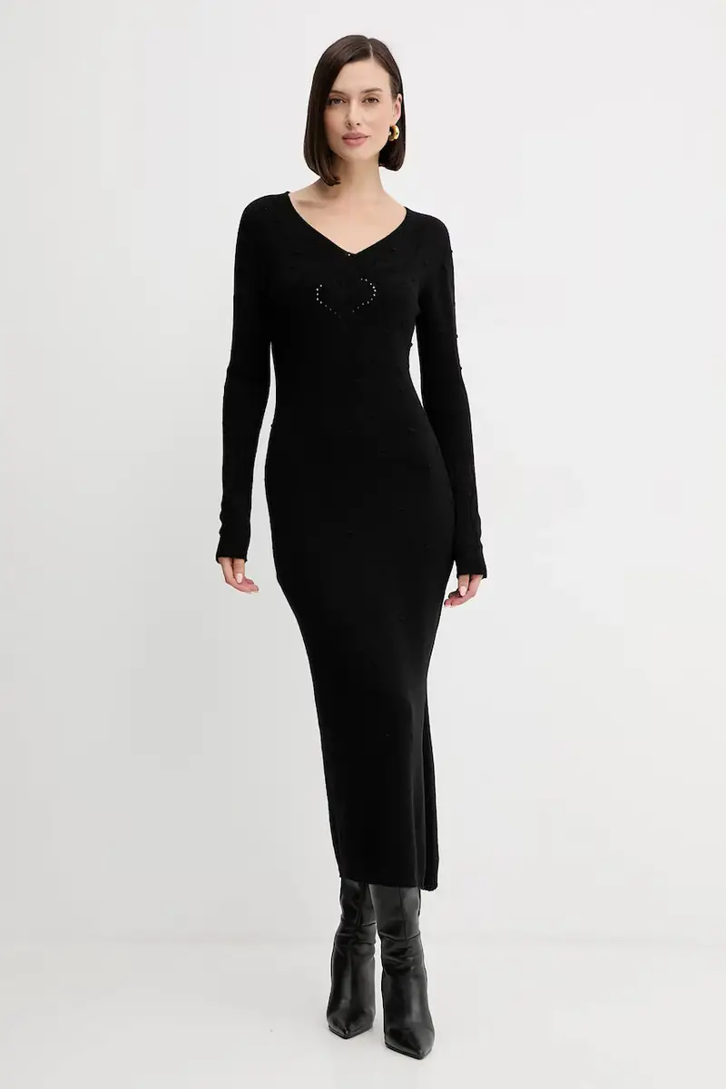 vestito in lana Nero