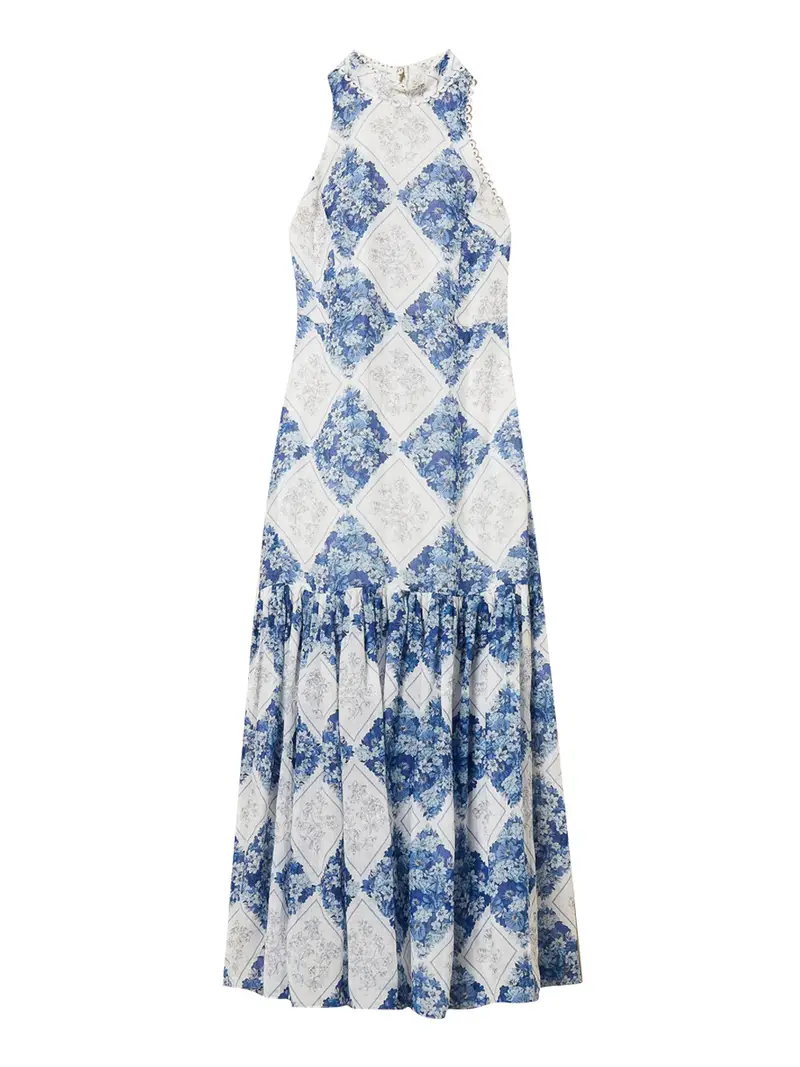 vestito longuette twin set da donna - blu