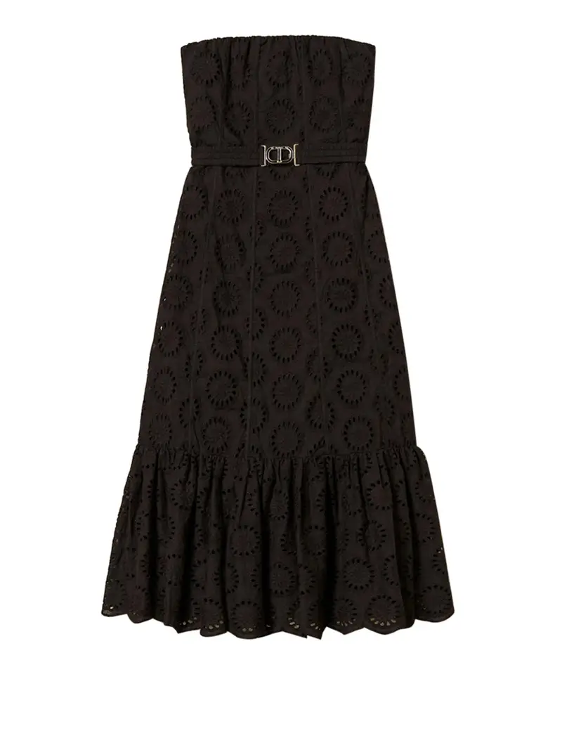 vestito longuette twin set da donna - nero