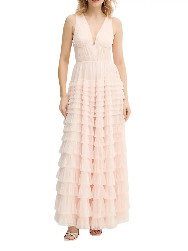 vestito longuette twin set da donna - rosa