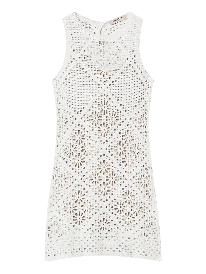vestito mini twin set da donna - bianco