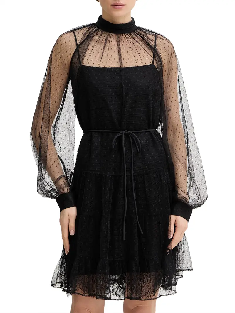 vestito mini twin set da donna - nero