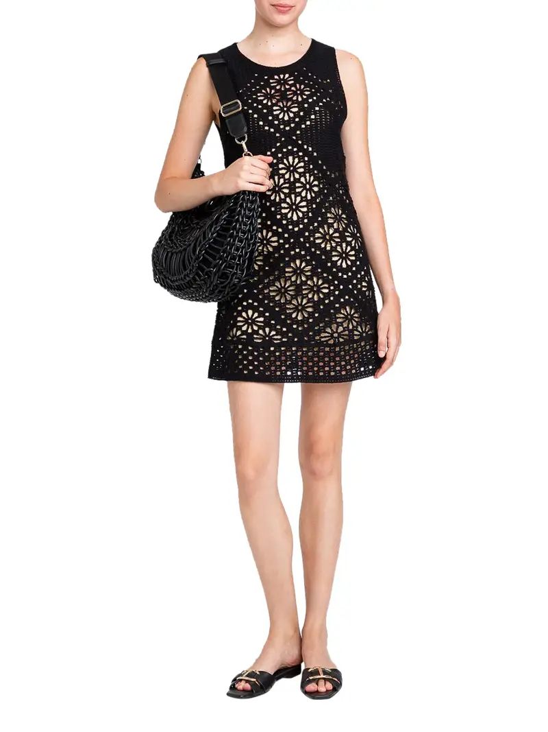 vestito mini twin set da donna - nero