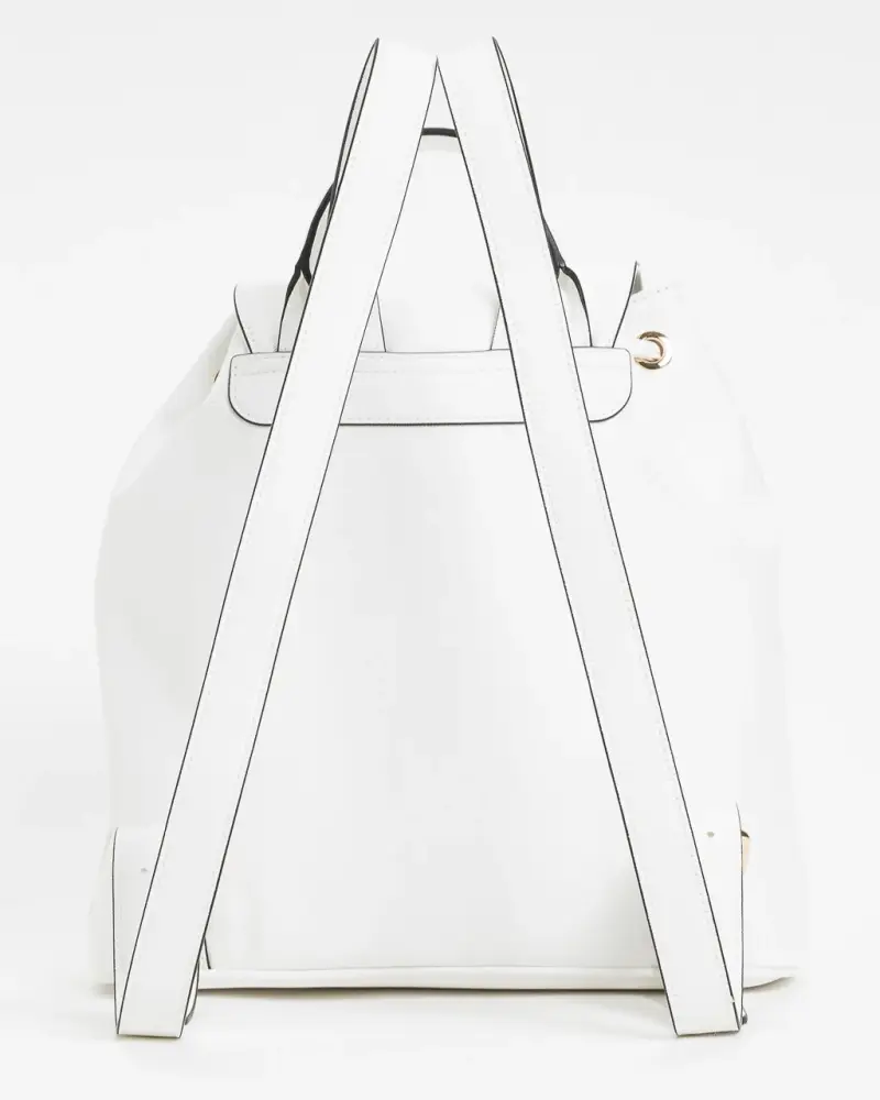 Zaino con tasche e cinturini Bianco miniatura 3