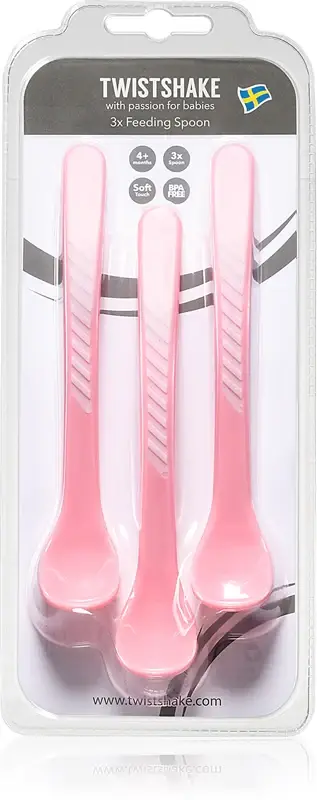 cucchiaino 4+mesi rosa pastello 3 pezzi