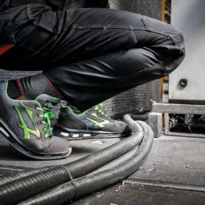 U-Power - Baskets de sécurité Basses légères et confortables Point - Environnements secs - S1P SRC 43 Gris/Vert miniatura 2