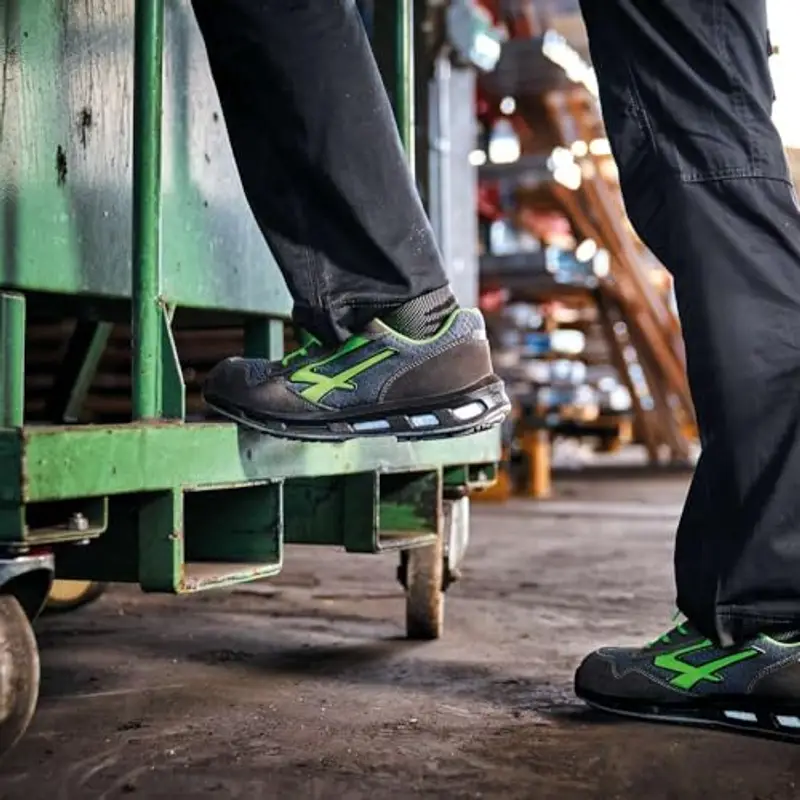 U-Power - Baskets de sécurité Basses légères et confortables Point - Environnements secs - S1P SRC 43 Gris/Vert miniatura 3