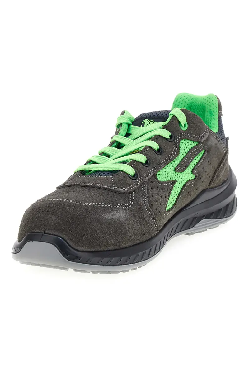 Scarpe antinfortunistiche da uomo grigio verde basse in pelle U Power Denver S ESD [GRIGIO miniatura 3