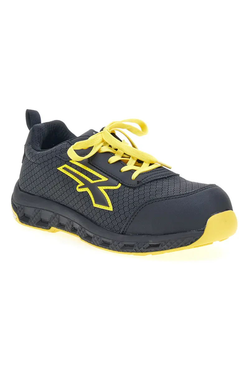 Scarpe antinfortunistiche da uomo nere gialle basse U Power Maverick ESD [NERO miniatura 2