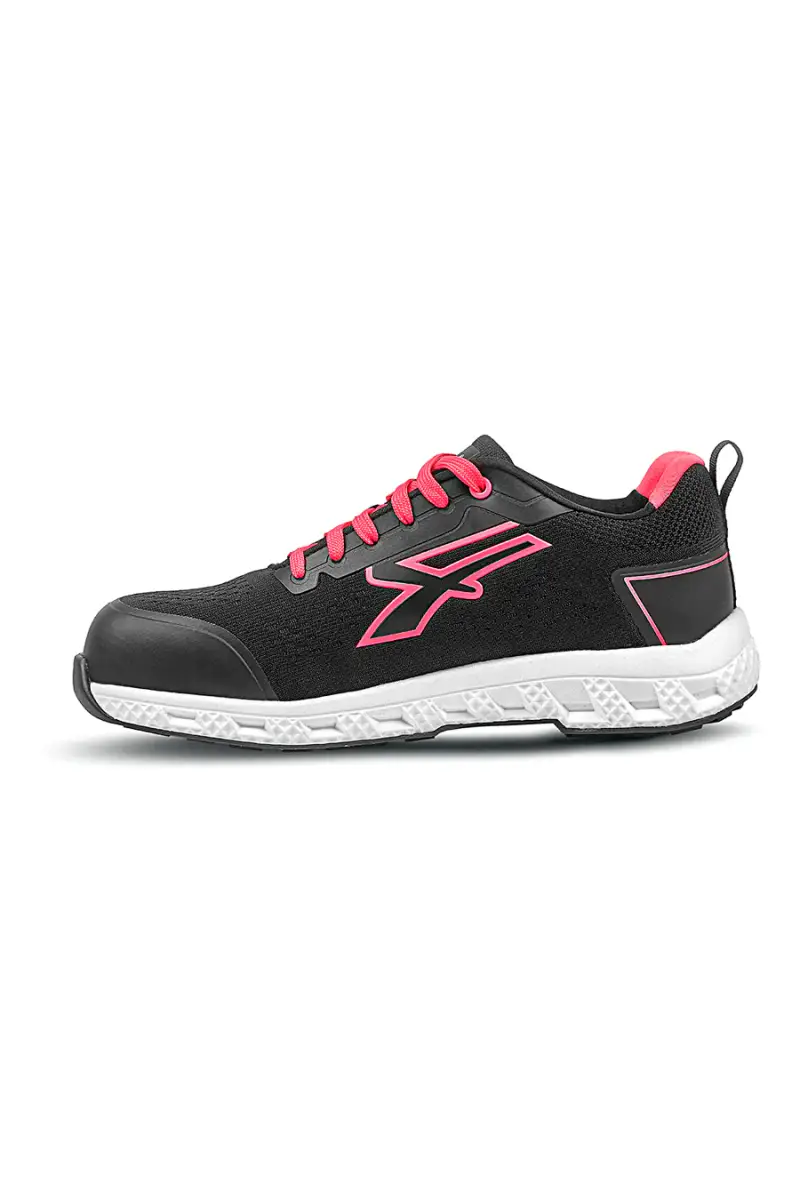 Scarpe antinfortunistiche nere rosa U-Knit U Power Maya S1PS HI HRO FO SR [NERO miniatura 3