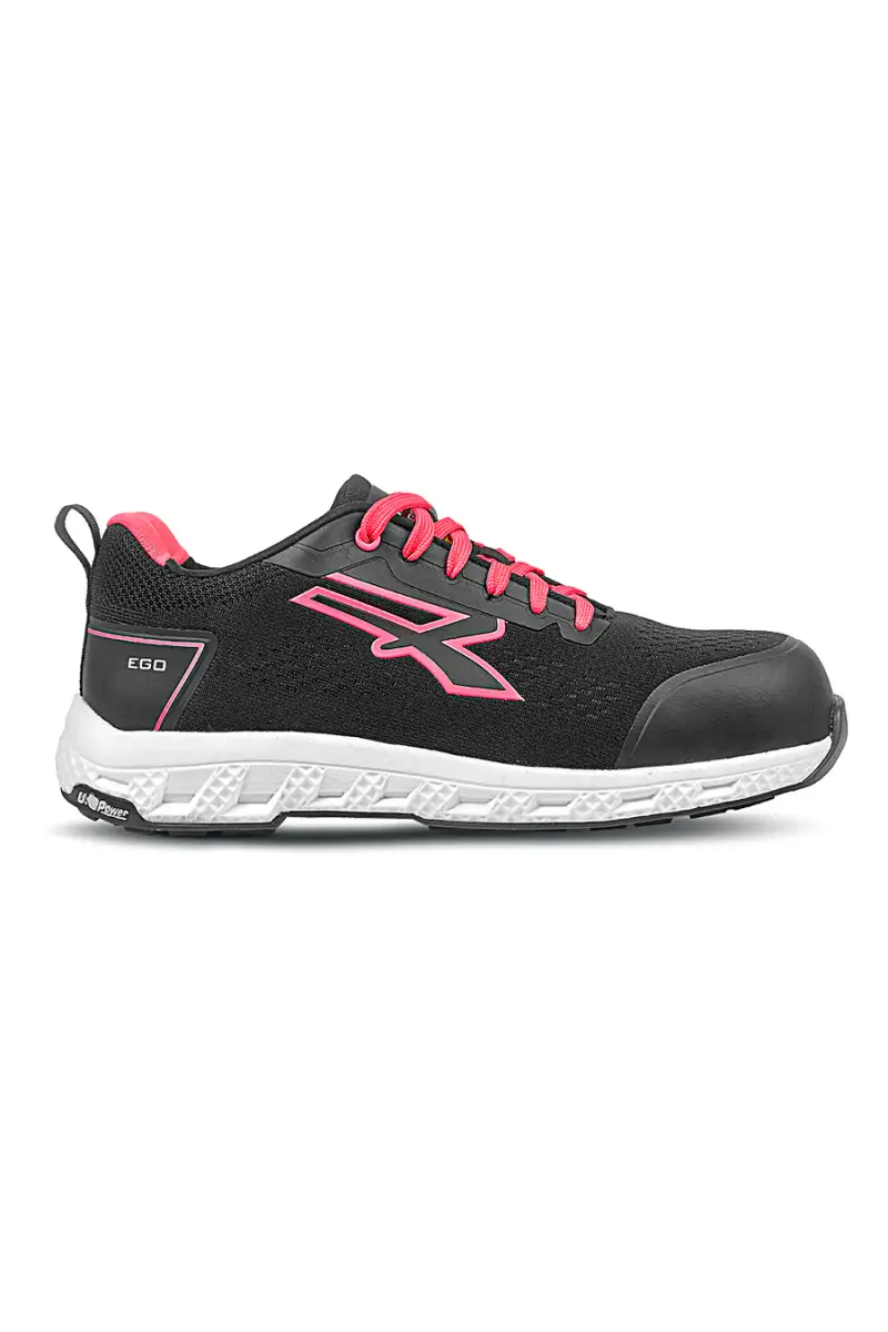 Scarpe antinfortunistiche nere rosa U-Knit U Power Maya S1PS HI HRO FO SR [NERO