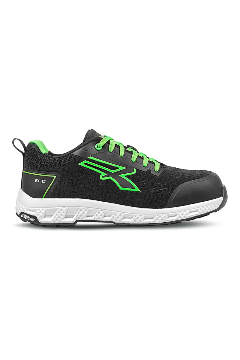 Scarpe antinfortunistiche nere verde U-Knit U.Power Aton S1PS HI HRO FO SR [NERO