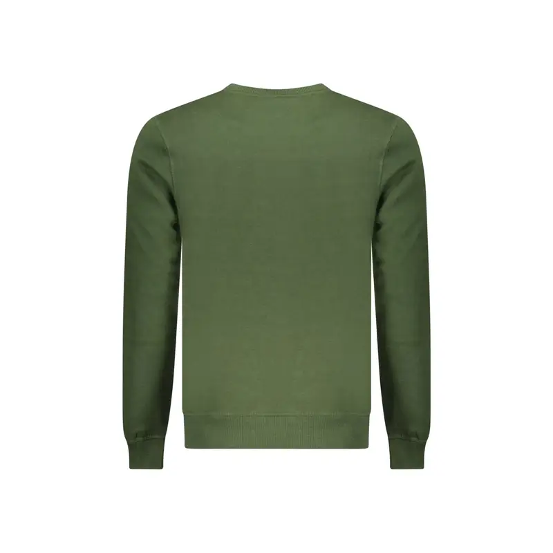 Felpa Uomo Verde Girocollo Felpata Logo miniatura 2