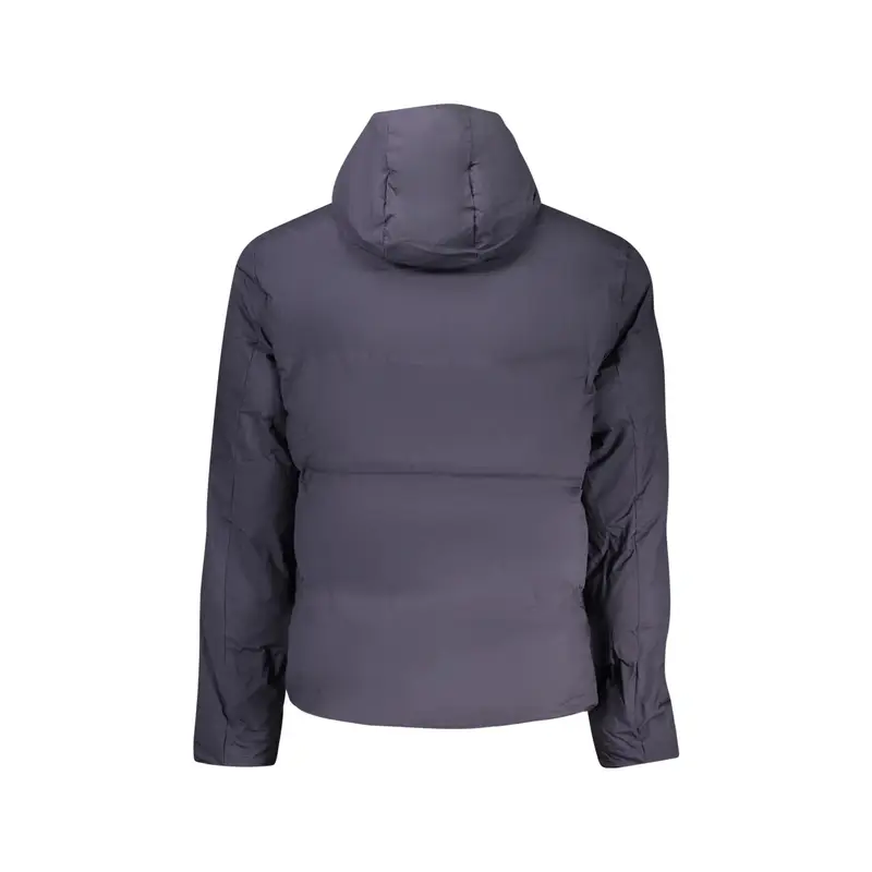 Giubbotto Uomo Blu con Cappuccio Applicazione Logo miniatura 2