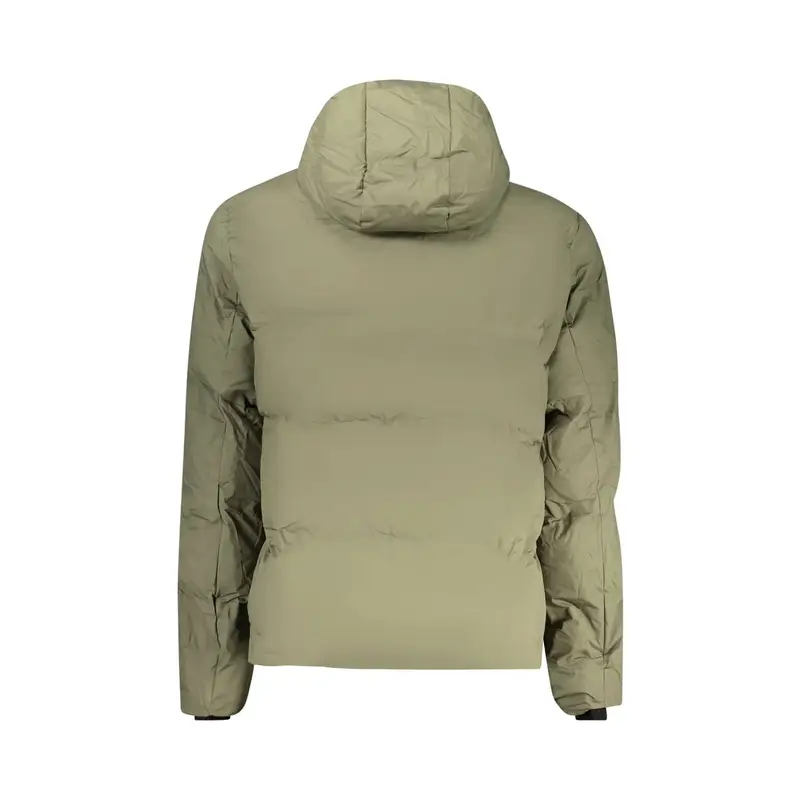 Giubbotto Uomo Verde con Cappuccio Applicazione Logo miniatura 2