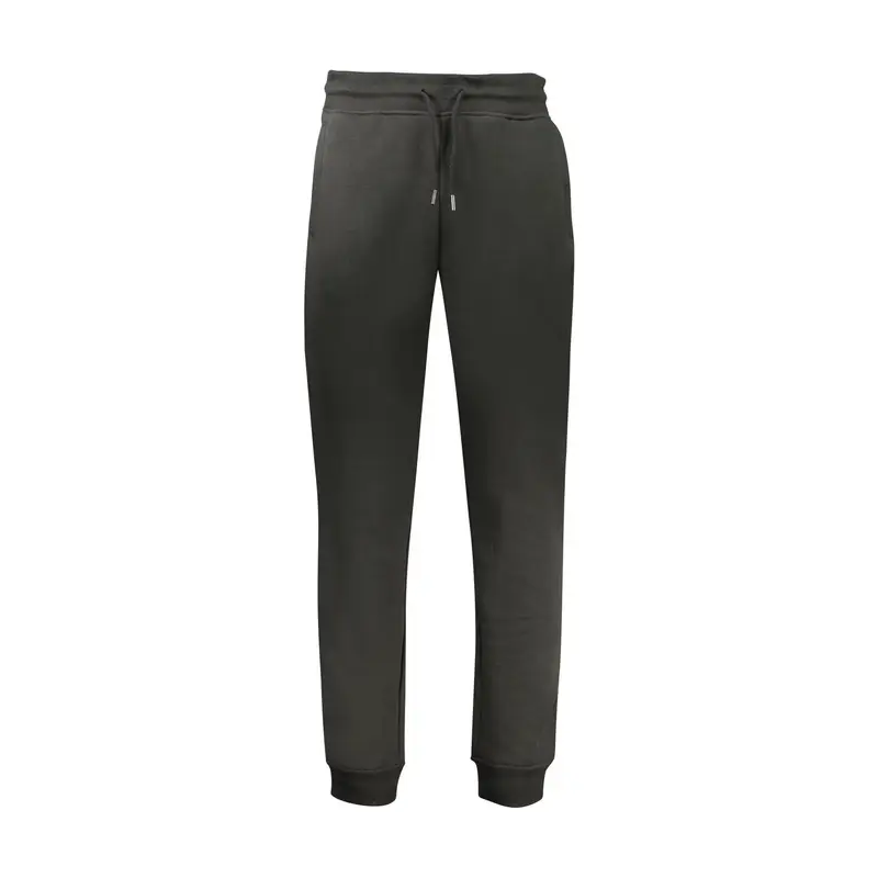 Pantalone Tuta Uomo Nero Felpato Elastico Stampa Logo