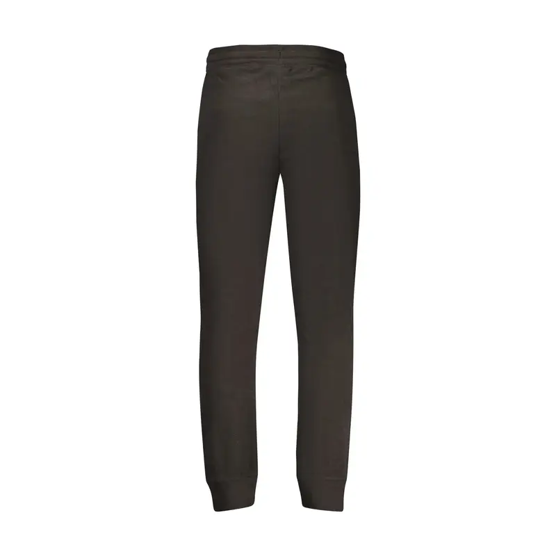 Pantalone Tuta Uomo Nero Pile Elastico Ricamo Logo miniatura 2