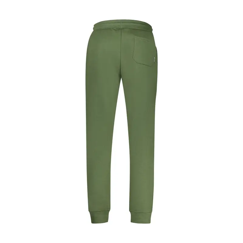 Pantalone Tuta Uomo Verde Felpato Elastico Stampa Logo miniatura 2