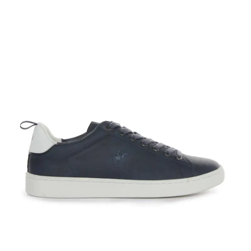 Sneakers blu con stemma