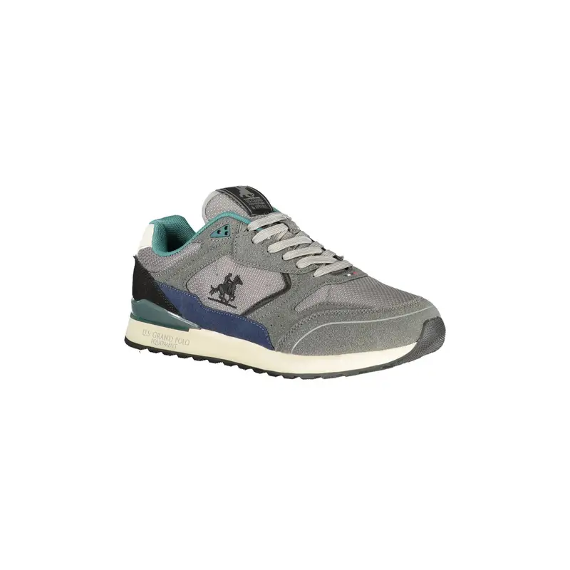 Sneakers Uomo Grigie Ricamo Logo Grigio miniatura 2