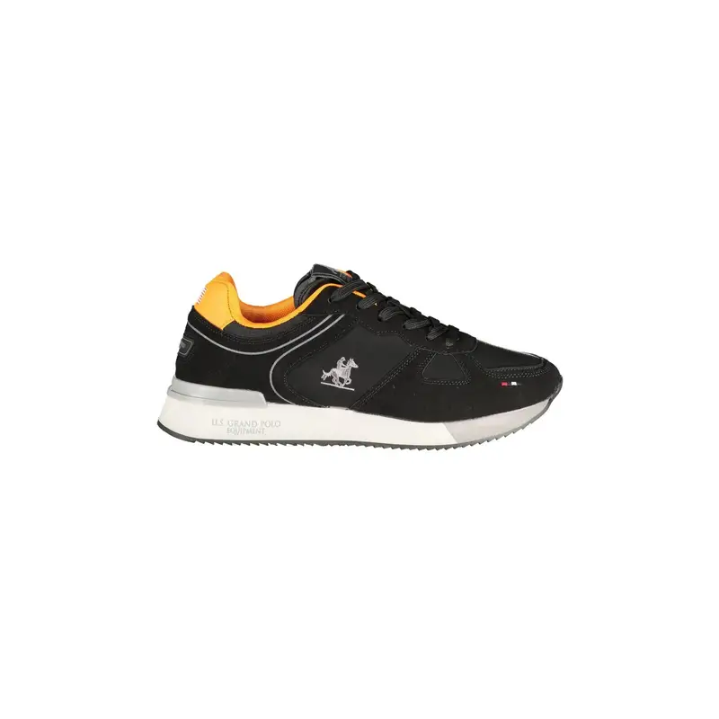 Sneakers Uomo Nere Ricamo Nero