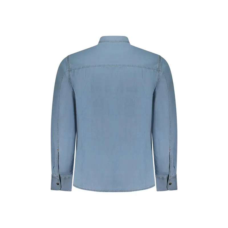 U Grand Camicia Maniche Lunghe Uomo Azzurra Logo Azzurro miniatura 2