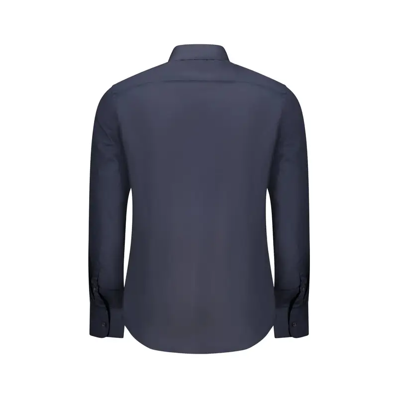 U Grand Camicia Maniche Lunghe Uomo Blu Ricamo miniatura 2