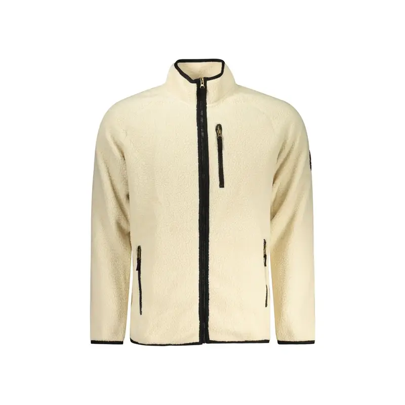 U Grand Felpa Maniche Lunghe con Zip Uomo Bianca Logo Bianco