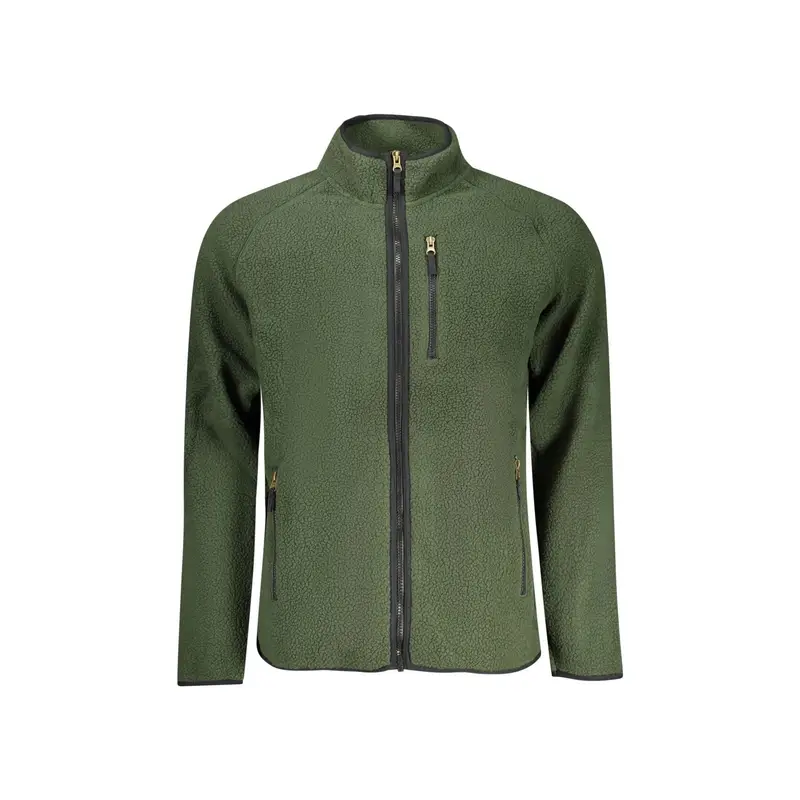 U Grand Felpa Maniche Lunghe con Zip Uomo Verde Logo