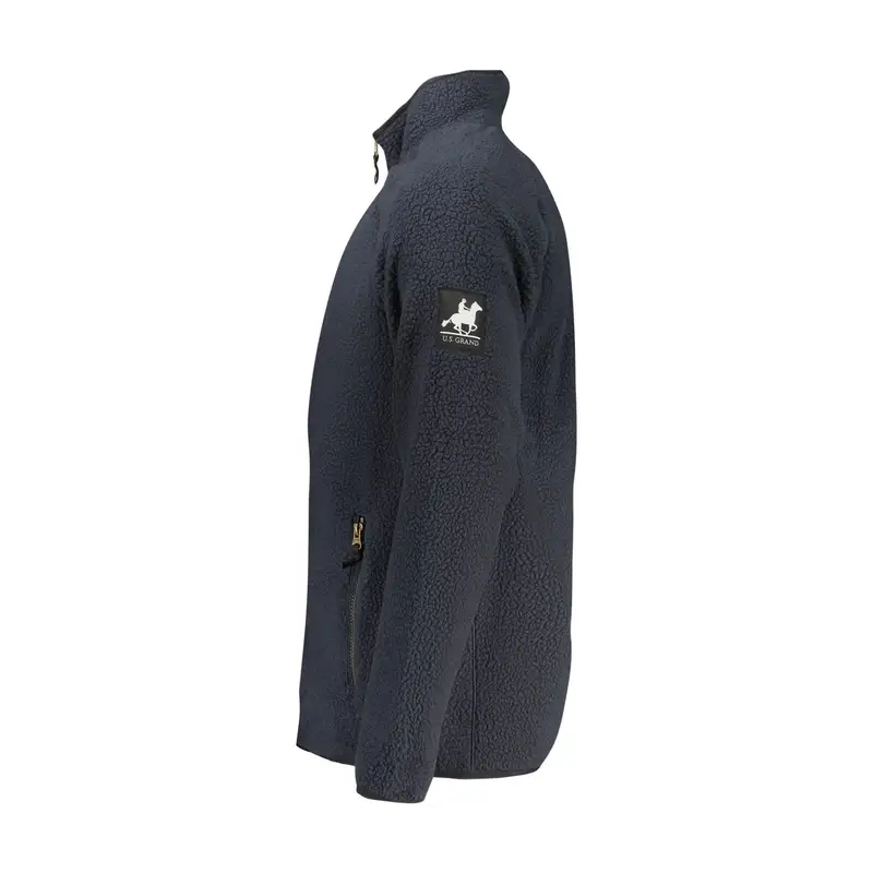 U Grand Felpa Maniche Lunghe Uomo Blu Zip miniatura 3