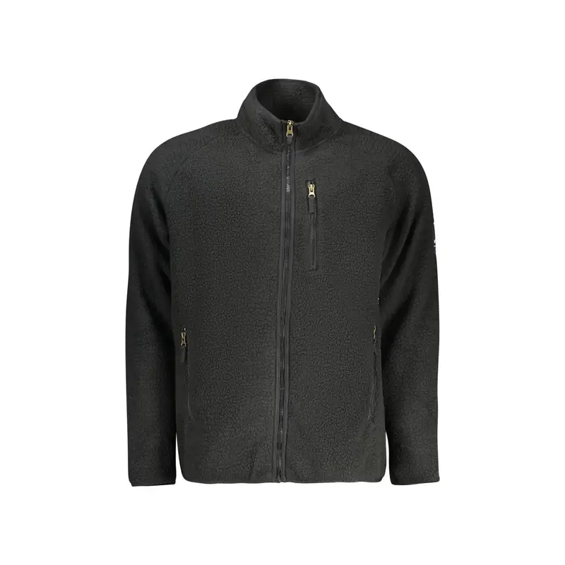 U Grand Felpa Maniche Lunghe Uomo Nera Zip Nero