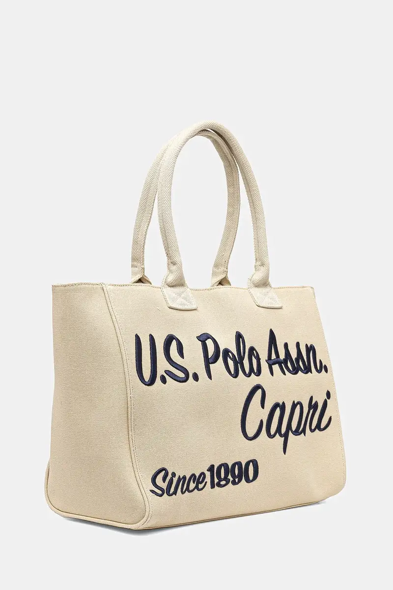 borsa in cotone Pool colore beige BEU2P8697WCO miniatura 2