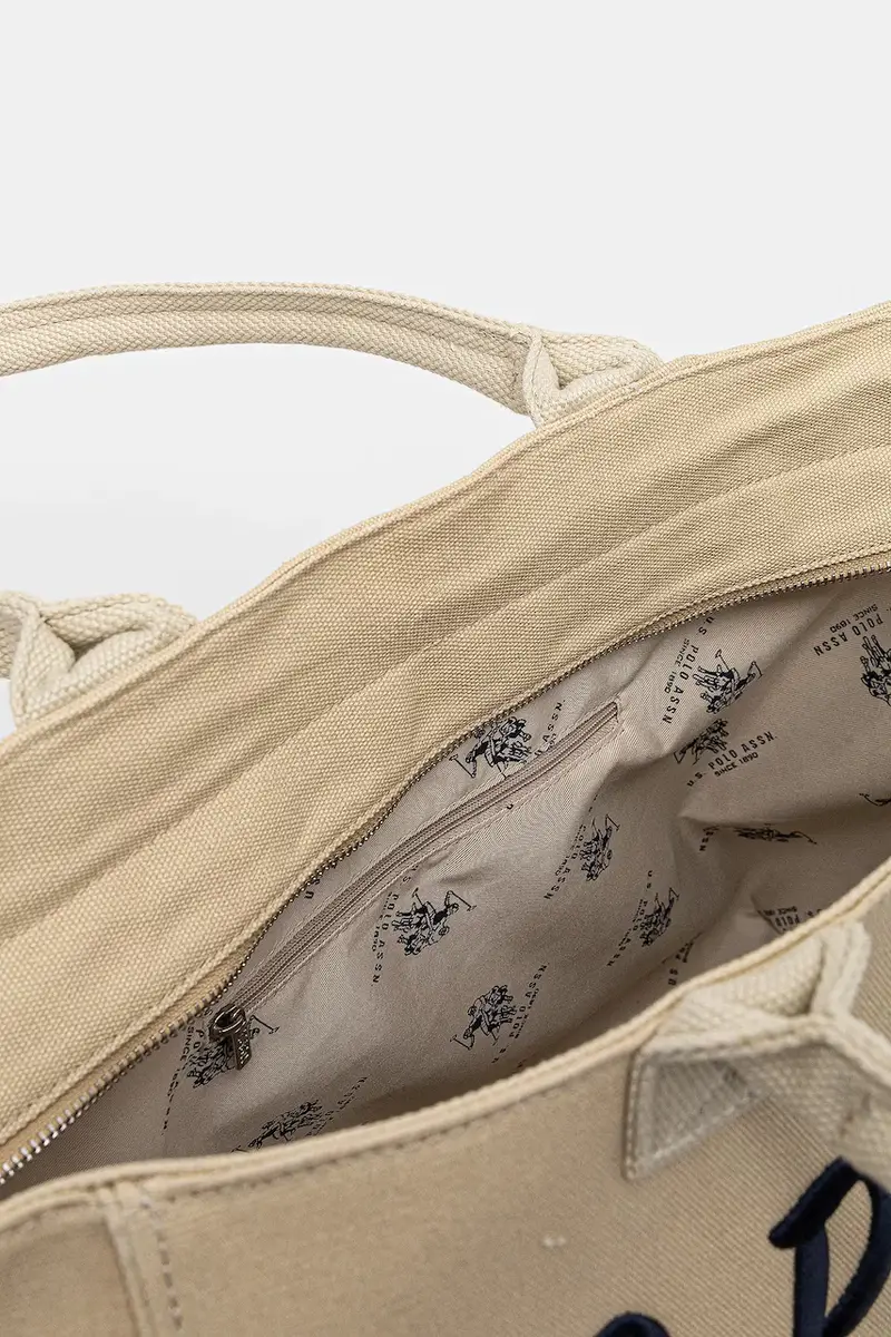 borsa in cotone Pool colore beige BEU2P8697WCO miniatura 5