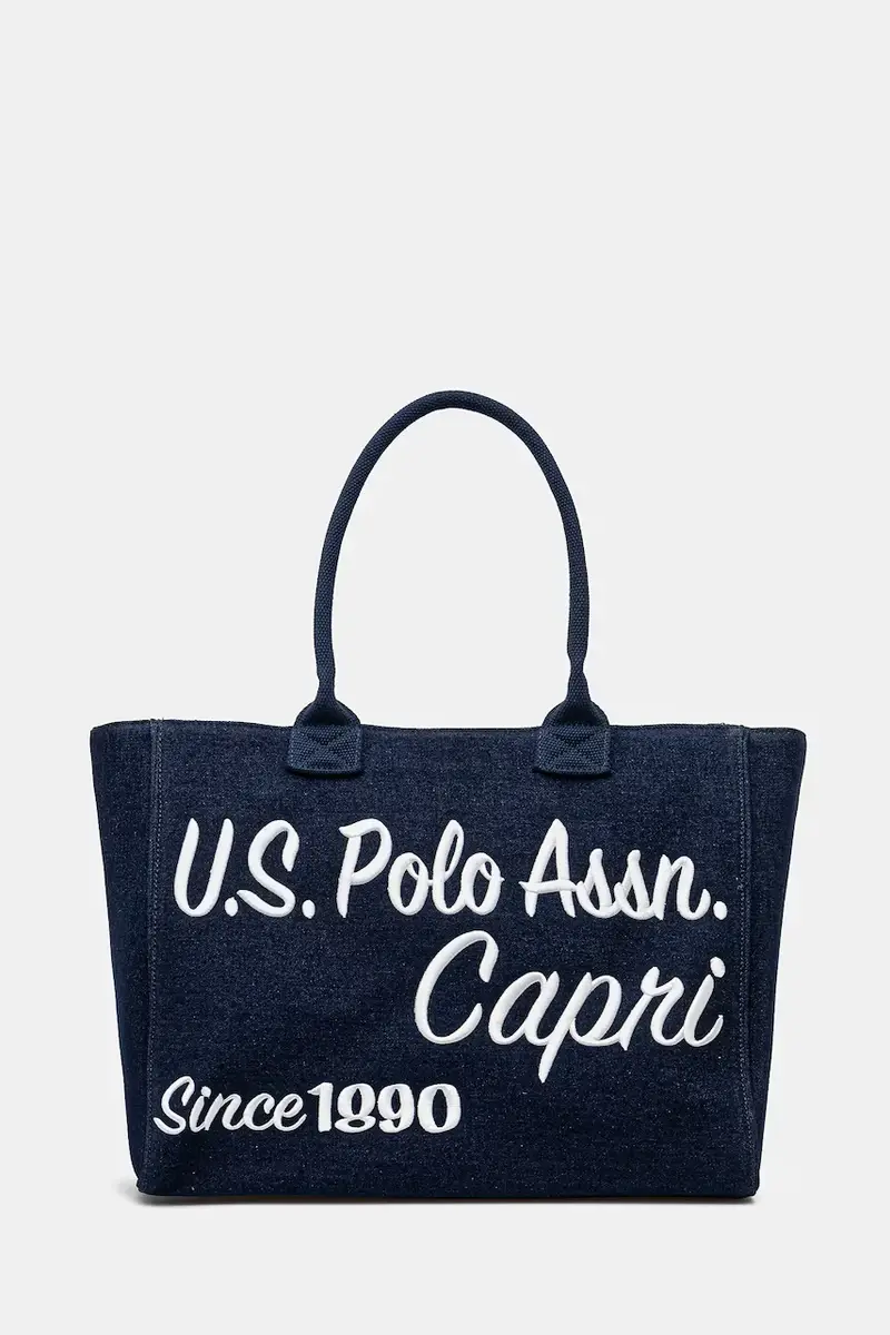 . borsa in cotone Pool colore blu navy BEU2P8697WCO