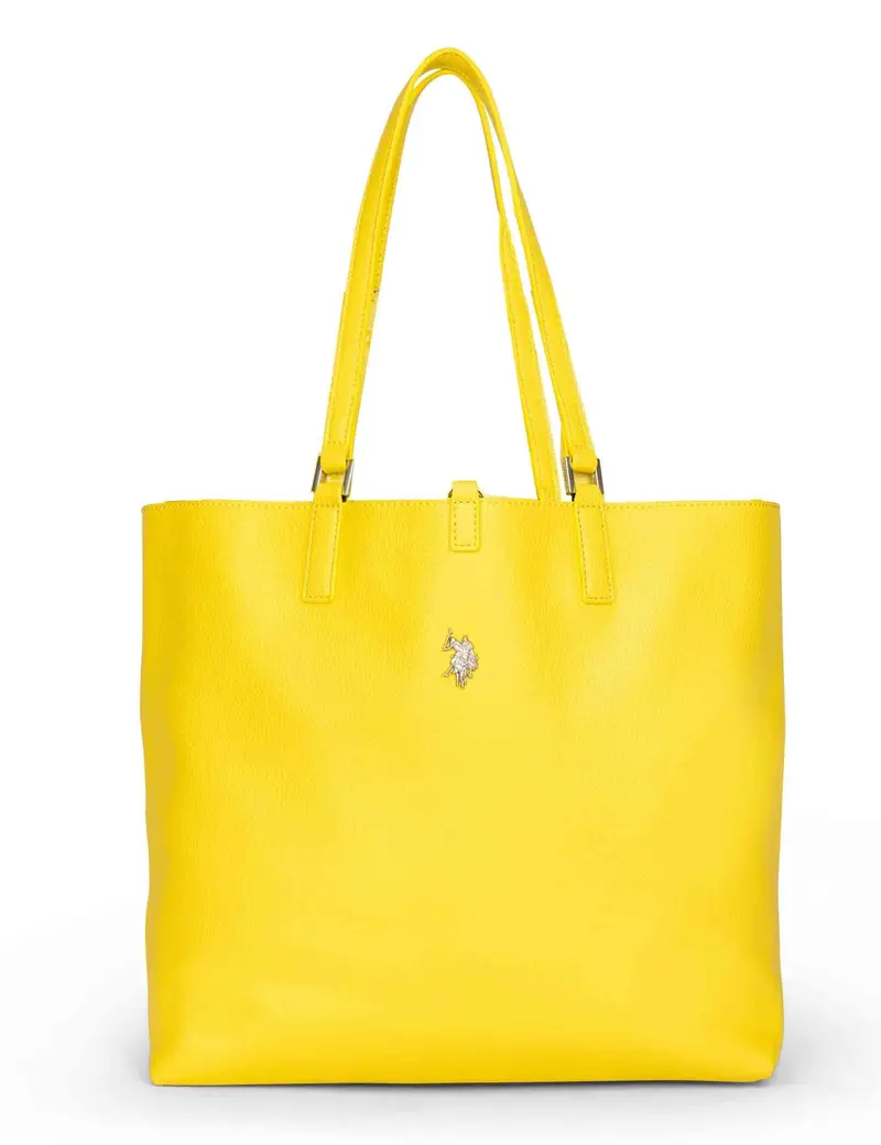 Borse shopper donna Malibu in eco pelle gialla con doppi manici Donna BIUM16294WV P307