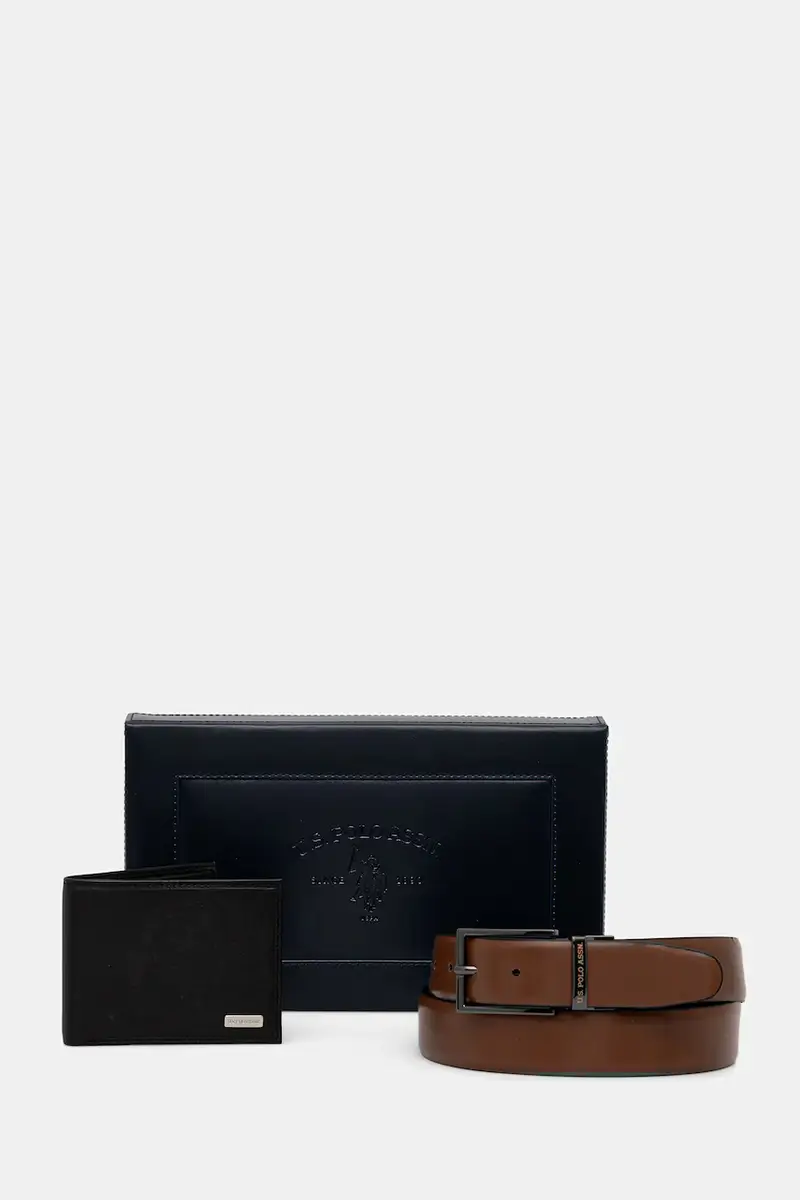 . portafoglio e cinturino in pelle Lawrence uomo colore nero WIU6L2681MHA