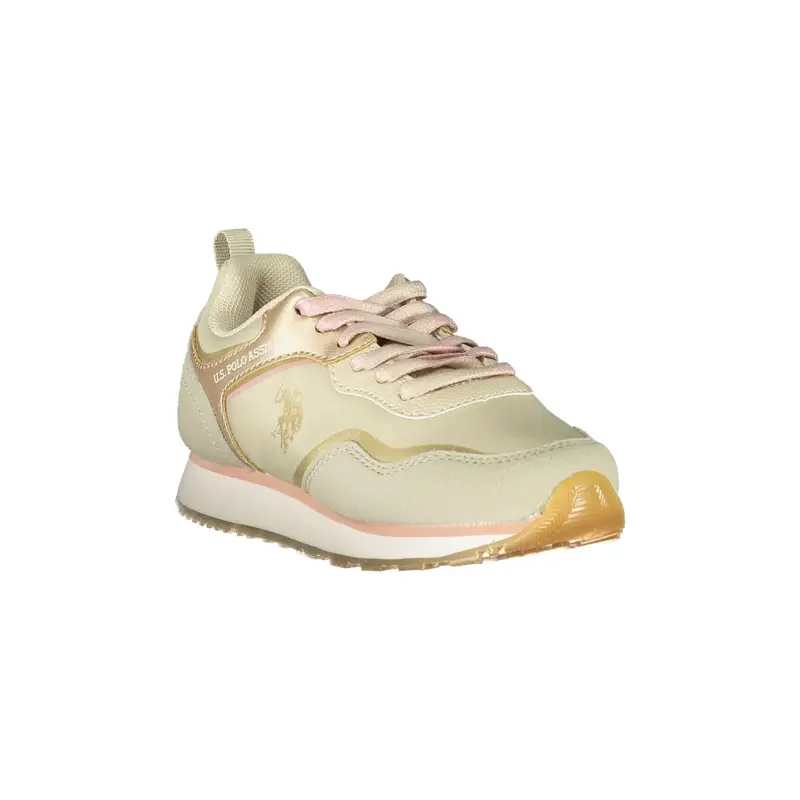 Scarpe Sneakers Bambina Beige con Dettagli a Contrasto miniatura 3