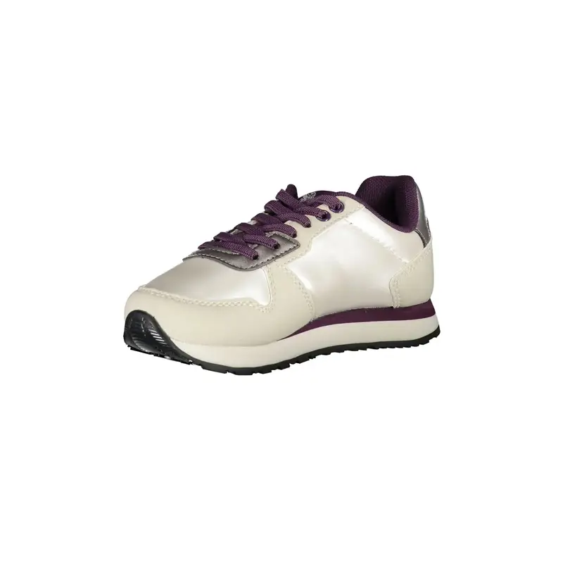 Scarpe Sneakers Bambina Bianche con Dettagli a Contrasto Bianco miniatura 2