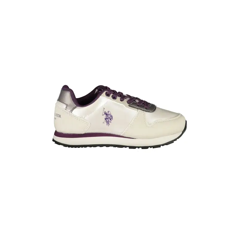 . Scarpe Sneakers Bambina Bianche con Dettagli a Contrasto Bianco