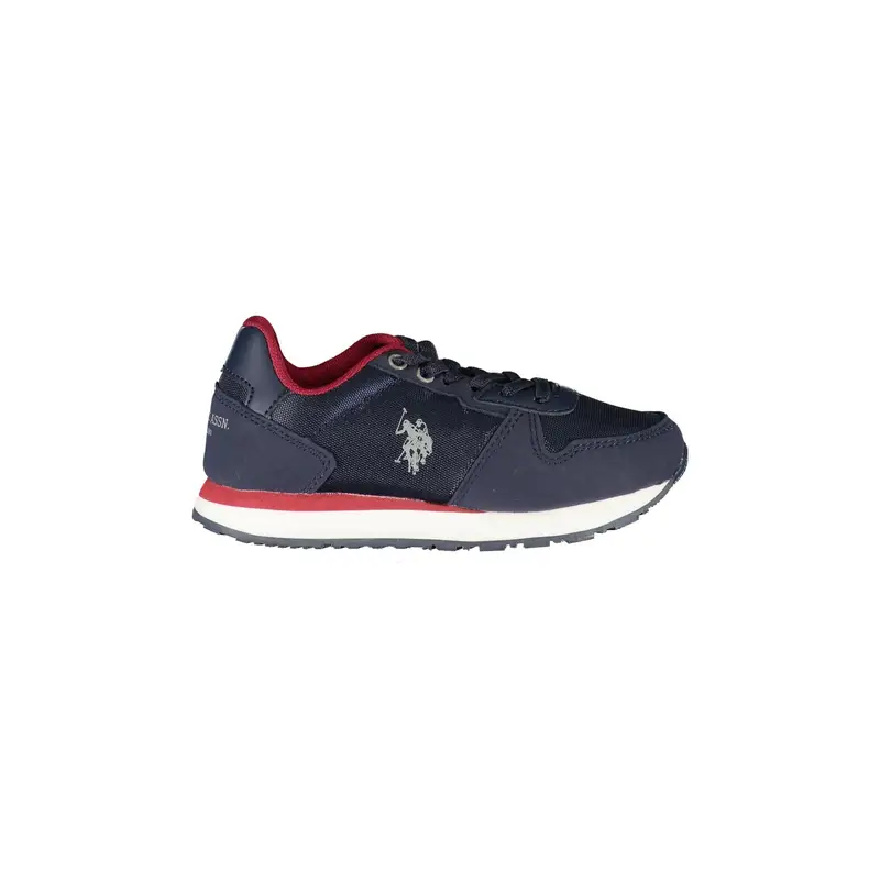 . Scarpe Sneakers Bambino Blu con Lacci e Logo