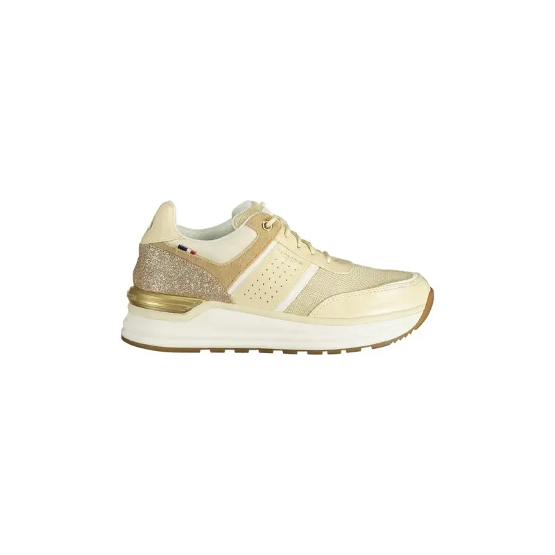 . Scarpe Sneakers Donna Beige con Lacci e Logo