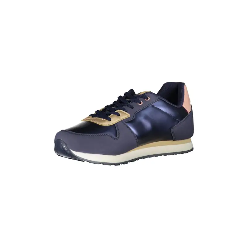 Scarpe Sneakers Donna Blu con Stampa e Dettagli a Contrasto miniatura 2
