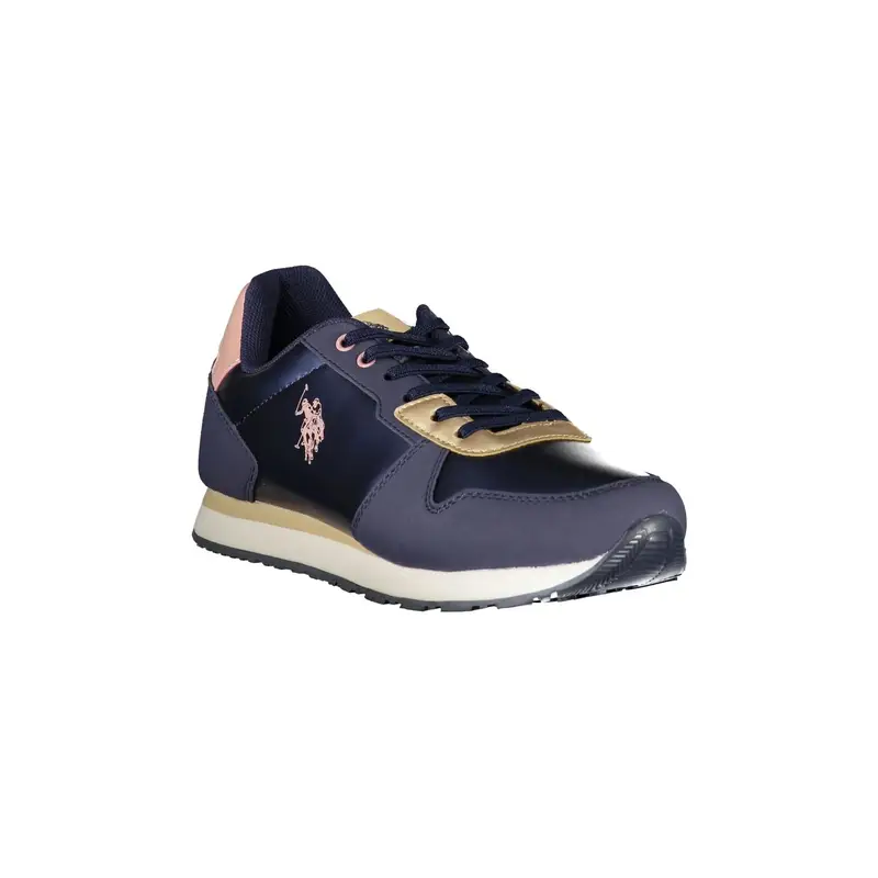 Scarpe Sneakers Donna Blu con Stampa e Dettagli a Contrasto miniatura 3