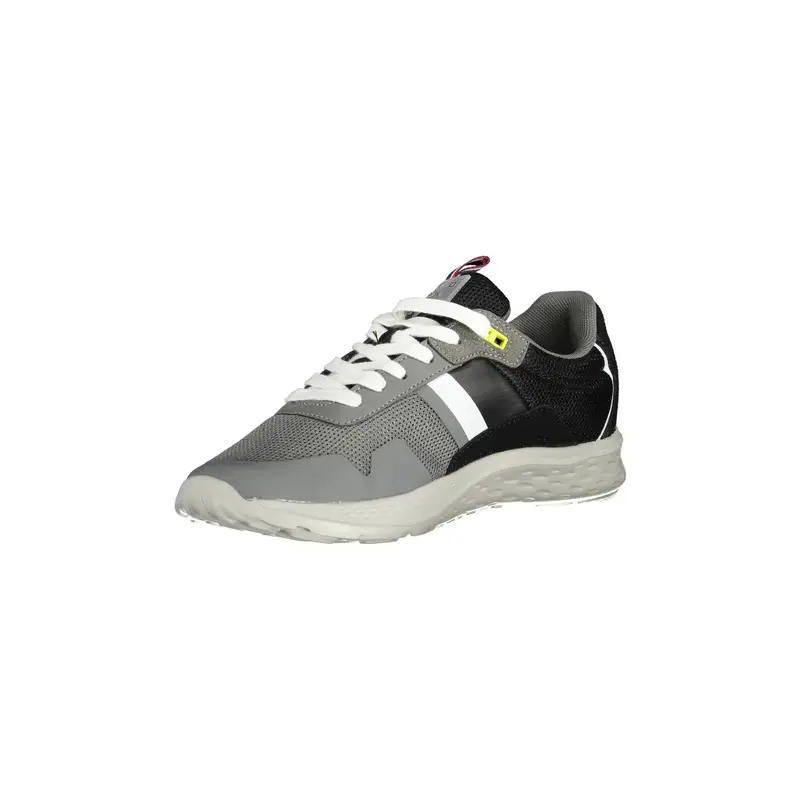 Scarpe Sneakers Uomo Grigie con Lacci e Logo Grigio miniatura 3