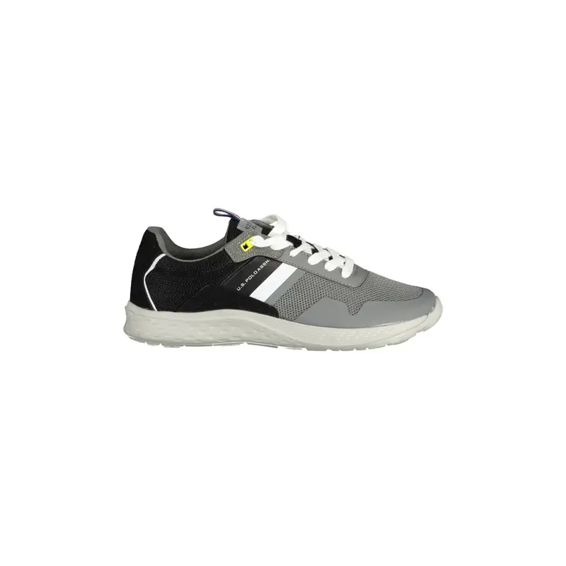 . Scarpe Sneakers Uomo Grigie con Lacci e Logo Grigio