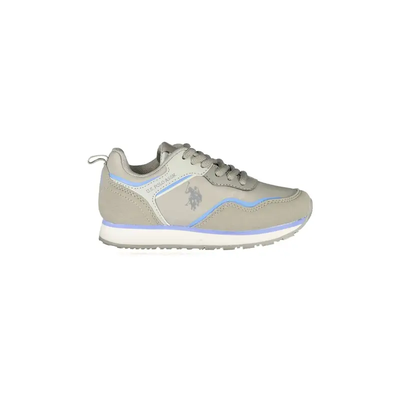 . Scarpe Sportive Bambino Grigie con Dettagli a Contrasto Grigio