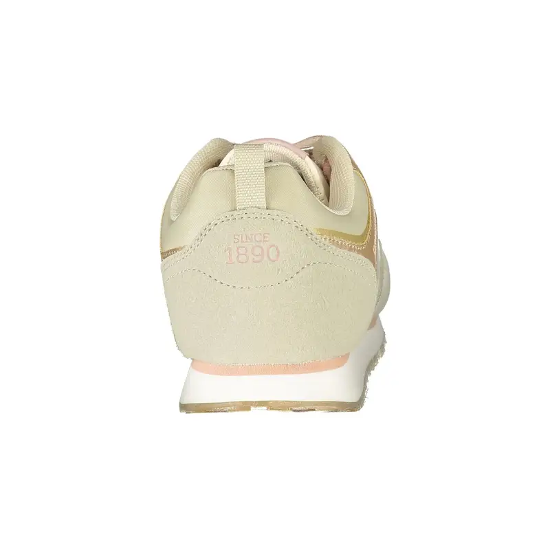 Scarpe Sportive Donna Beige con Lacci a Contrasto miniatura 2