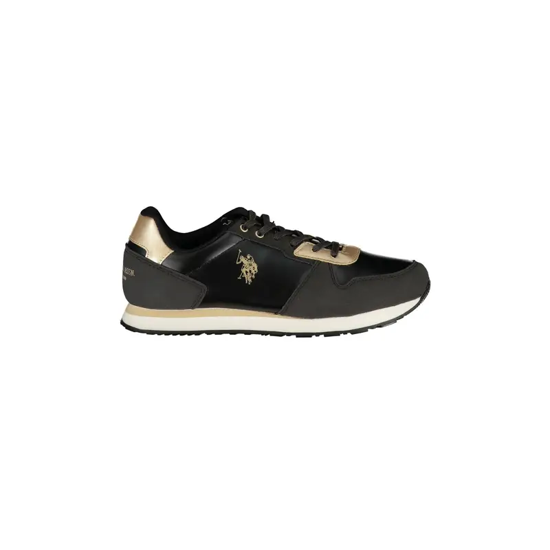 Sneakers Donna Nere Stampa Logo Nero