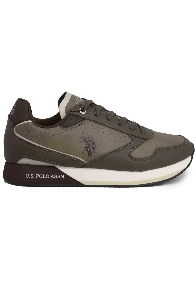Sneakers uomo in eco pelle taupe Uomo NOBIL003F DBR