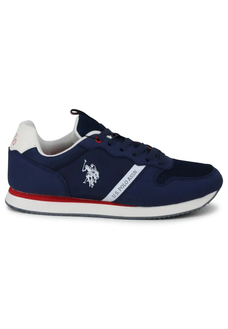 Sneakers uomo in tessuto tecnico blu con suola running Uomo NOBIL009 DBL002